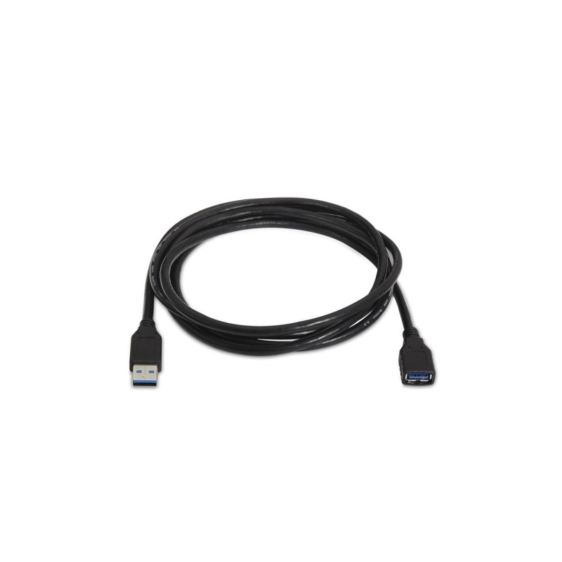 Nanocable - Cable alargador USB 3.0 de 1m conexión A/M-A/H - color NEGRO