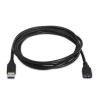 Nanocable - Cable alargador USB 3.0 de 1m conexión A/M-A/H - color NEGRO