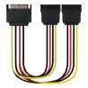 Nanocable - Cable SATA Alimentación SATA/M a 2xSATA/H - 20cm