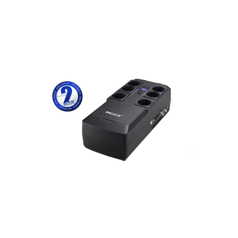 S.A.I. Phasak Kryptos 800VA / 480W USB + RJ + USB Charger - Interactivo