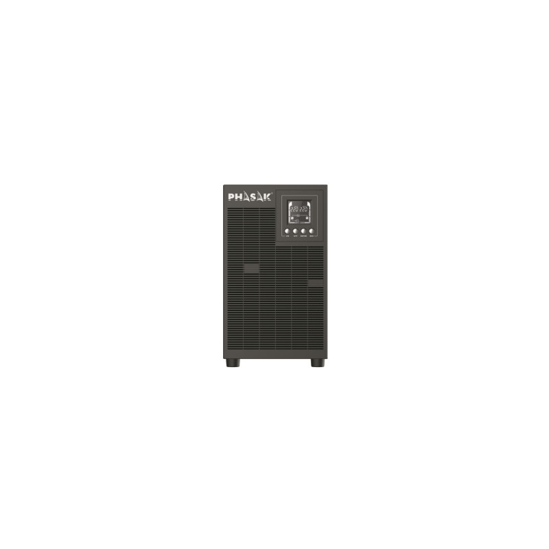 Phasak - SAI PH 9230 - Online - 3KVA / 2700W - Formato Torre - 4 Schuko - LCD - RS232-USB - Baterias 4x9Ah