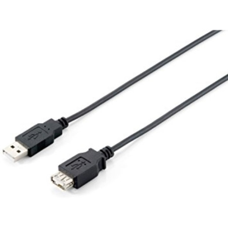 Equip - Cable Alargador USB USB/A/H a USB/A/M - 5m - Negro