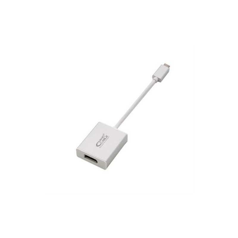 Nanocable - Conversor USB-C/M a DisplayPort/M- 15cm - Color Blanco