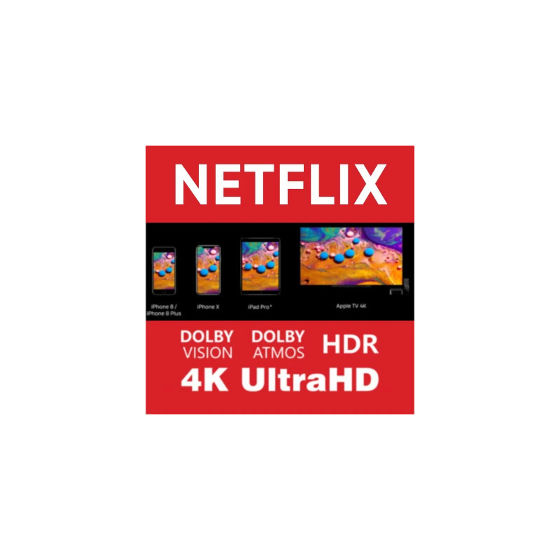 Suscripción NETFLIX 4K UltraHD (Perfil Compartido Privado)