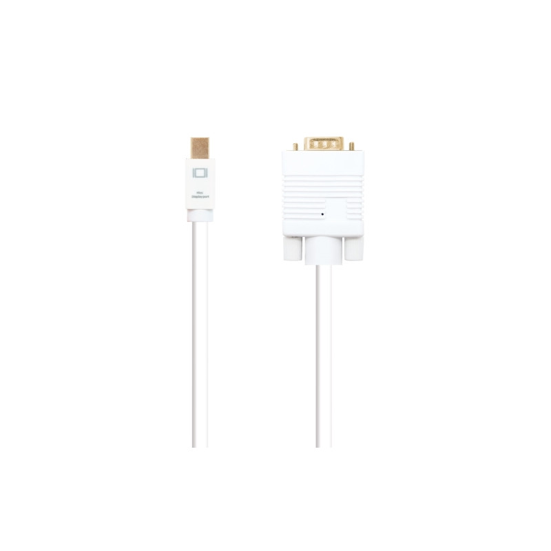 Nanocable - Cable Mini DisplayPort/M a VGA/M - Blanco - Longitud 2.0 m