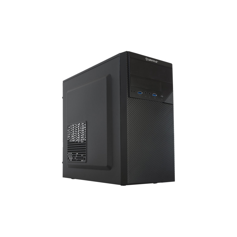 Caja microATX Unykach Aero C20 - FA 500w - 2 x USB 3.0, Audio y Microfono frontal - Color Negro - 420x235x440 mm