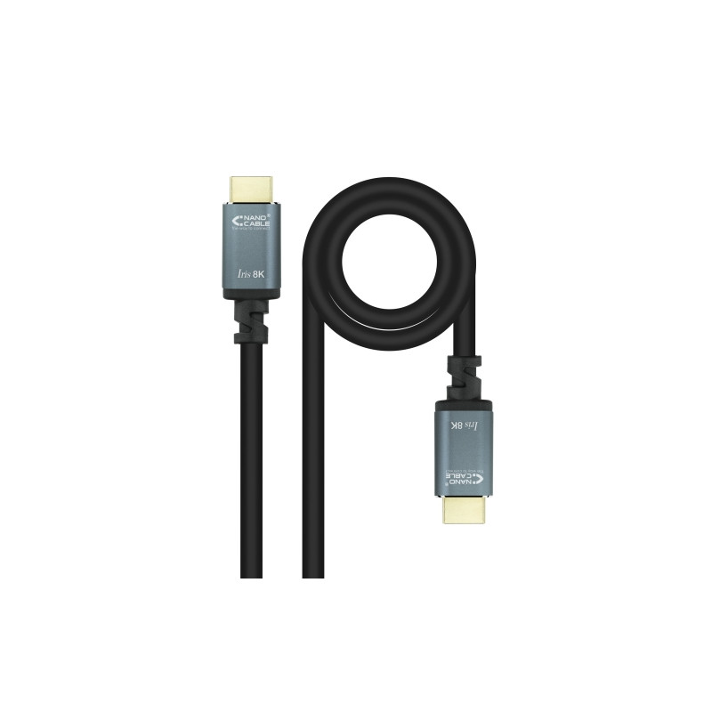 Nanocable - Cable HDMI 2.1 IRIS 8K A/M-A/M Negro - 2.0 m