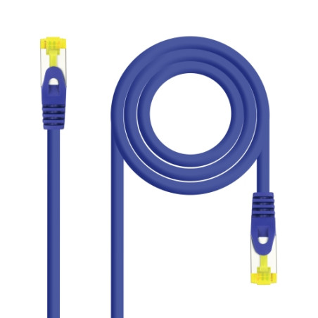 Nanocable - Cable de red latiguillo RJ45 LSZH Cat.6A SFTP AWG26 - Azul - 0.5m