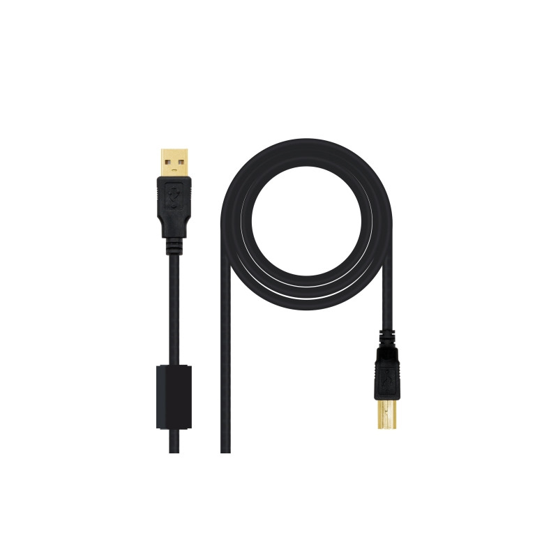 Nanocable - Cable USB 2.0 Impresora Nanocable - USB Macho - USB Macho - 2m - Negro