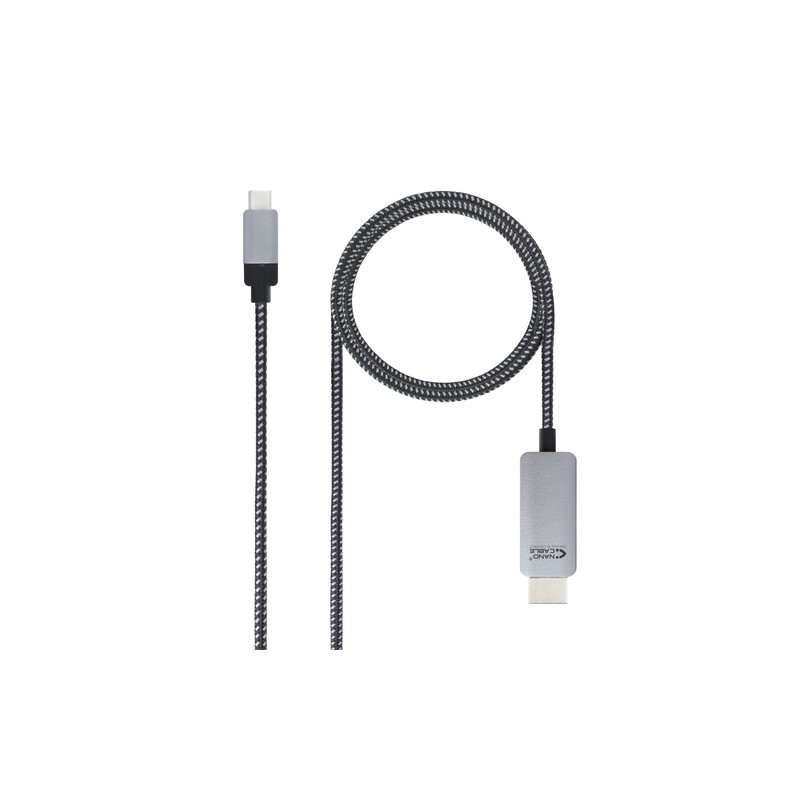 Nanocable - Cable conversor USB-C A HDMI USB-C/M–HDMI/M - Negro - 1.8 m