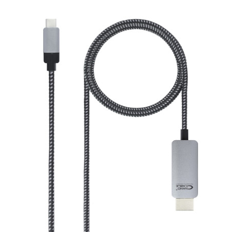 Nanocable - Cable conversor USB-C A HDMI USB-C/M–HDMI/M - Negro - 1.8 m