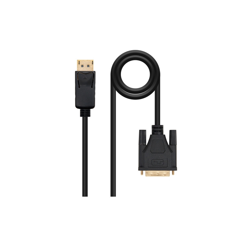 Nanocable - Cable Conversor Displayport/M A DVI/M - Negro - 1.0 M