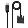 Nanocable - Cable Conversor Displayport/M A DVI/M - Negro - 1.0 M