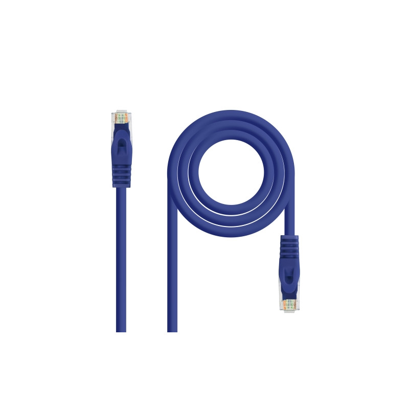 Nanocable - Cable de red latiguillo RJ45 LSZH Cat.6A UTP AWG24 - Azul - 0.5m