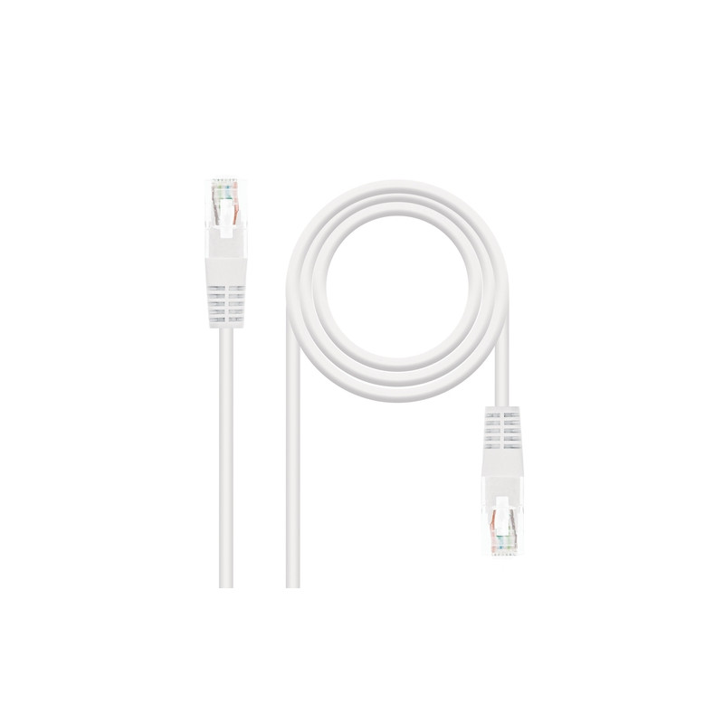 Nanocable - Cable red latiguillo cat.6 utp awg24 blanco 30 cm