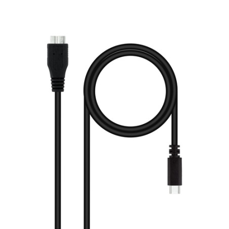 CABLE USB 3.0, USB-C/M-MICRO B/M, NEGRO, 1.0 M