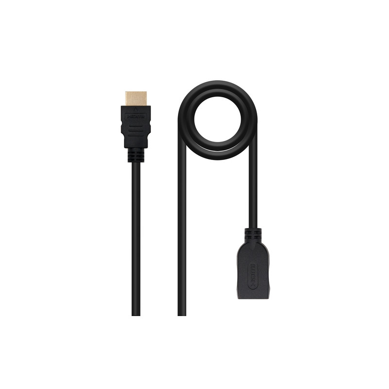 Nanocable - Cable HDMI 2.0 Prolongador A/M-A/H - Negro - 3.0 M