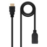 Nanocable - Cable HDMI 2.0 Prolongador A/M-A/H - Negro - 3.0 M