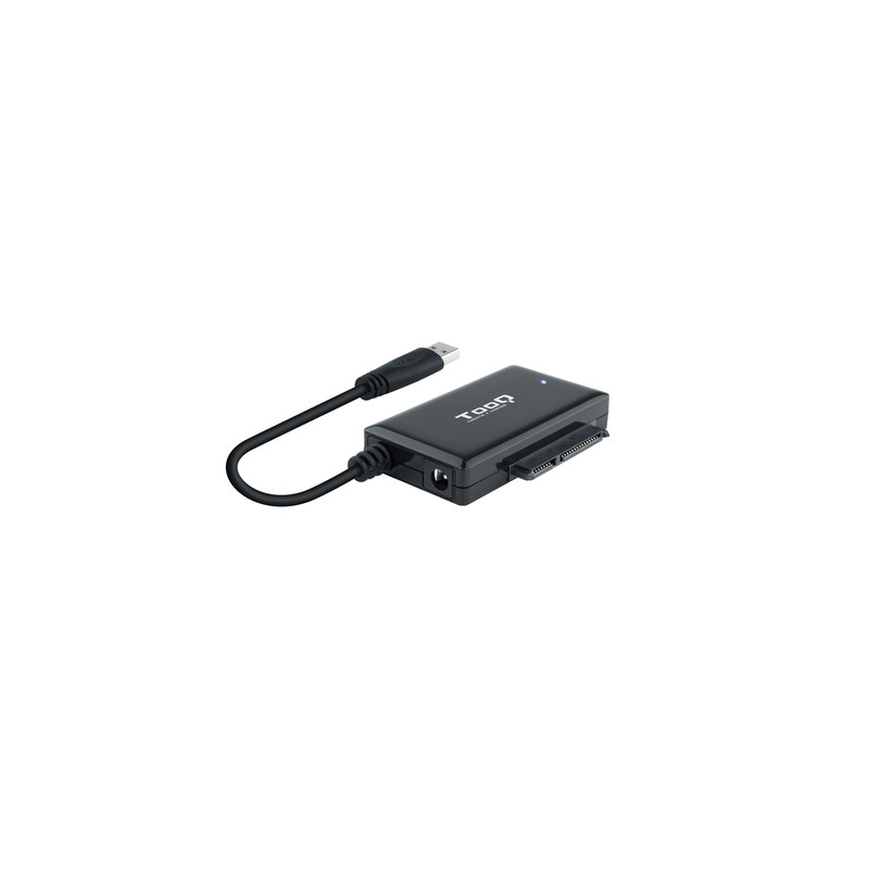 Tooq - Adaptador USB 3.0 USB-A a SATA para discos duros de 2.5" y 3.5" con alimentador