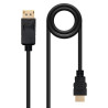 Nanocable - Cable Conversor DP A HDMI - DP/M-HDMI/M - Negro - 1.0 M