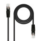 Nanocable - Cable red latiguillo cat.6 utp awg24 negro 25 cm