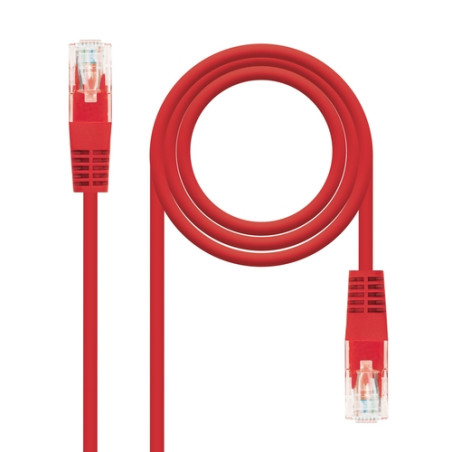 Nanocable - Cable red latiguillo cat.6 utp awg24 rojo 30 cm