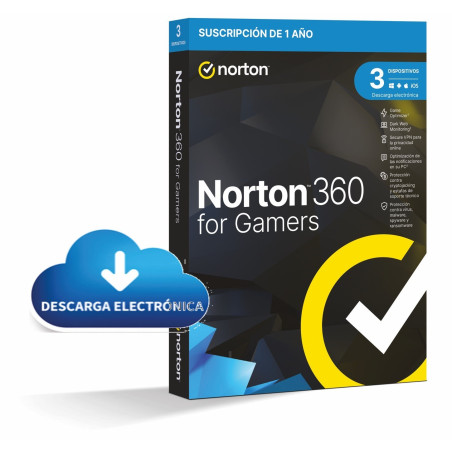 ANTIVIRUS ESD NORTON 360 FOR GAMERS 50GB ES 1 USER 3 DEV