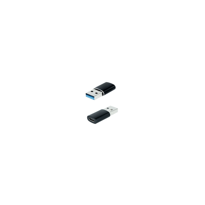 Nanocable Adaptador USB-A 3.1 a USB-C, USB-A/M-USB-C/H, Negro