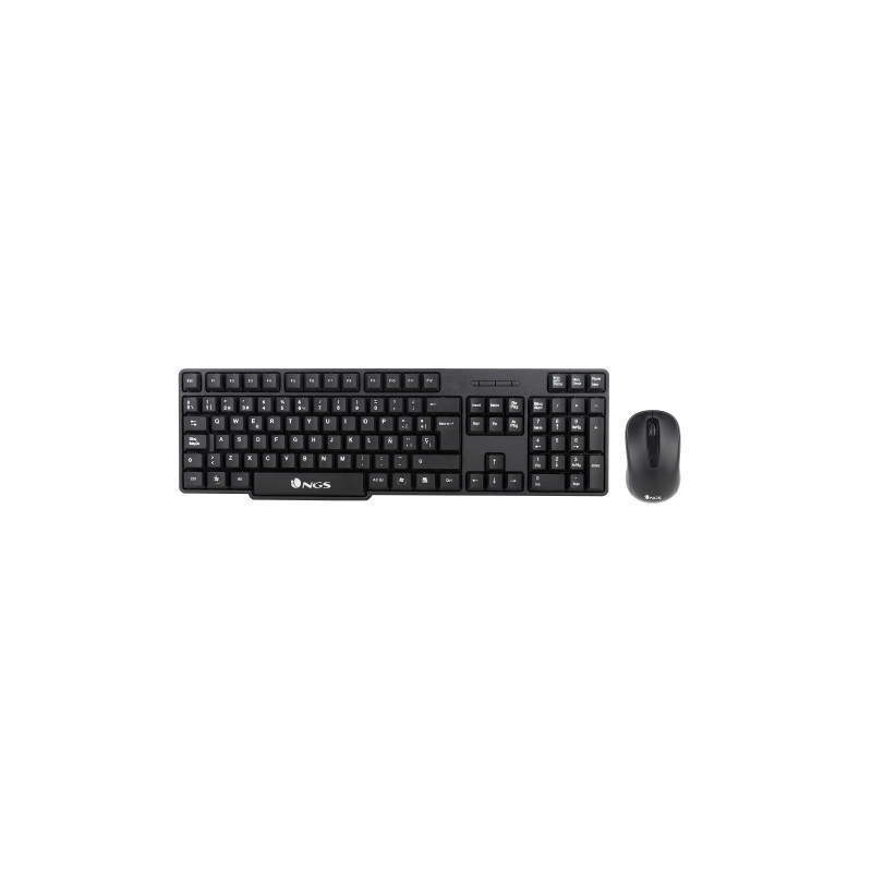 NGS - Kit Teclado + Ratón inalámbrico Euphoriakit - 2.4GHZ - Negro