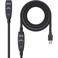 Nanocable - Cable USB 3.0 prolongador con amplificador - tipo A/M-A/H - 15m