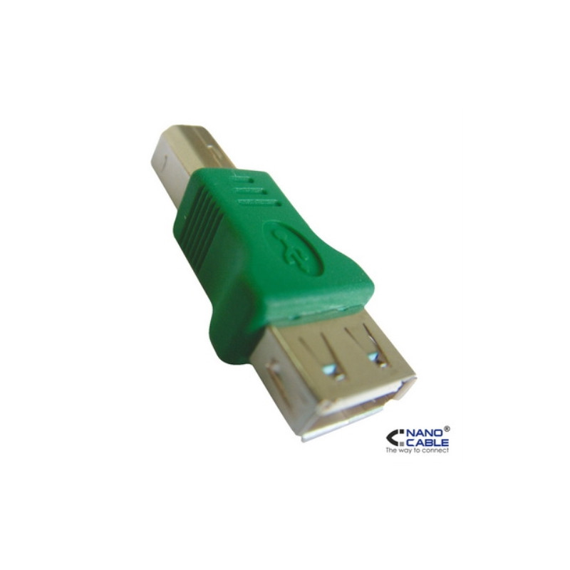 Nanocable - Adaptador USB 2.0 - conexión USB-A/H a B/M