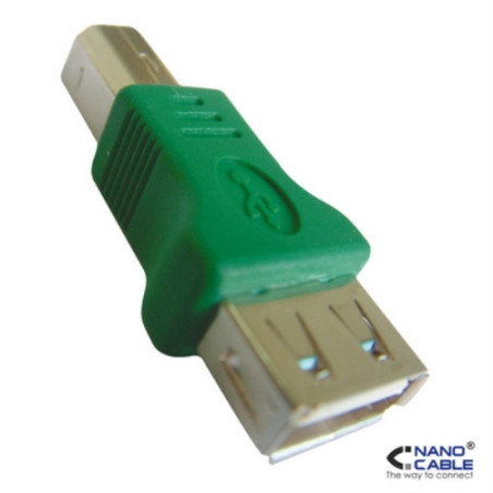 Nanocable - Adaptador USB 2.0 - conexión USB-A/H a B/M