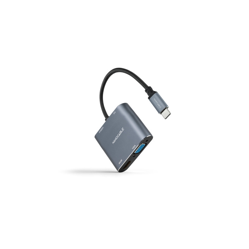 CONVERSOR USB-C A HDMI/H-VGA/H-USB-A/H-USB-C/H