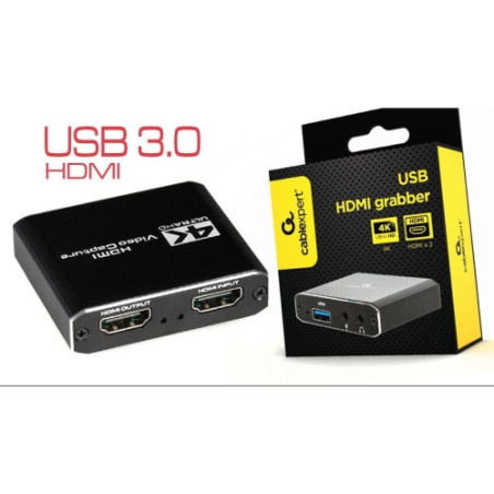 Capturador gráfico por USB, HDMI In-Out 4K a 60Hz HDCP 1.4