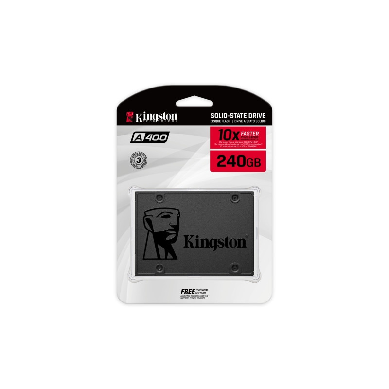 Kingston SSDNow A400 - unidad en estado sólido - 240 GB - SATA 6Gb/s - 2.5"