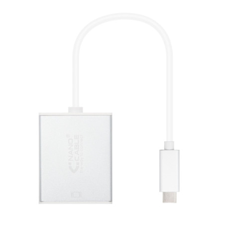 Nanocable - Conversor USB-C/M a VGA/H - 10cm - Color Plata