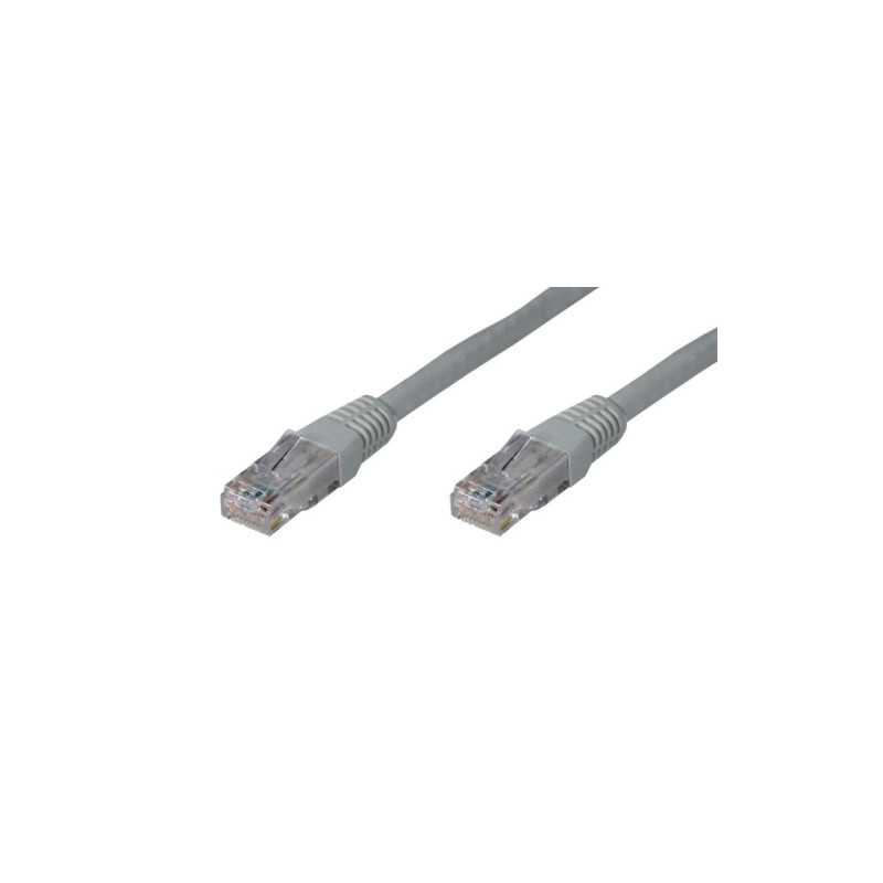 Phasak - Blister 4 unidades Cable de red latiguillo UTP CAT.6 Cu de 0,25m - 24AWG - Color GRIS