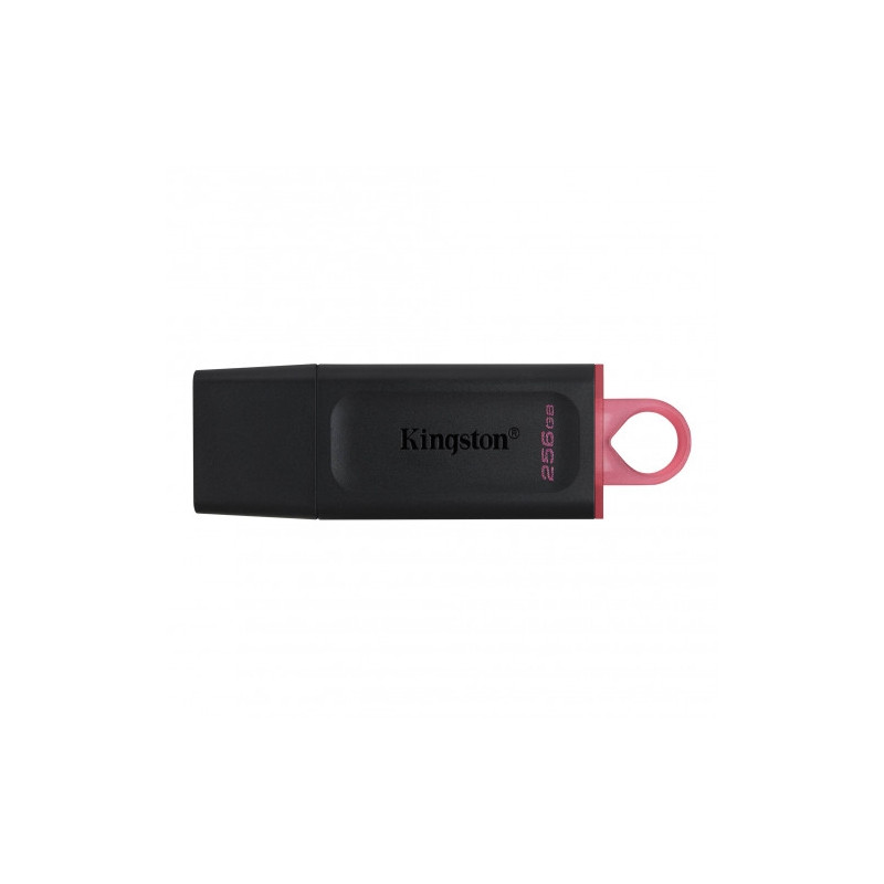 Kingston - Exodia Memoria USB 256GB - USB 3.2 Gen 1 - Con Tapa - Enganche para Llavero - Color Negro