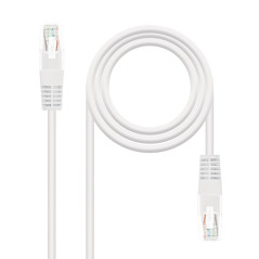 Nanocable - Cable red latiguillo cat.6 utp awg24 blanco 25 cm