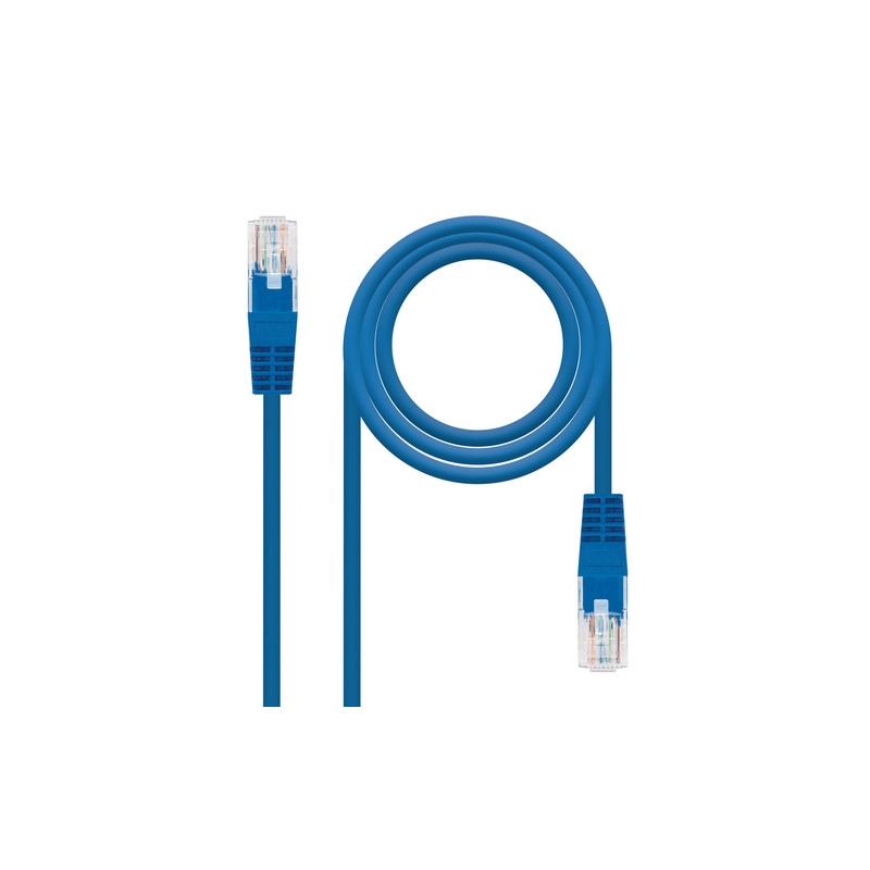 Nanocable - Cable red latiguillo cat.6 utp awg24 azul 30 cm