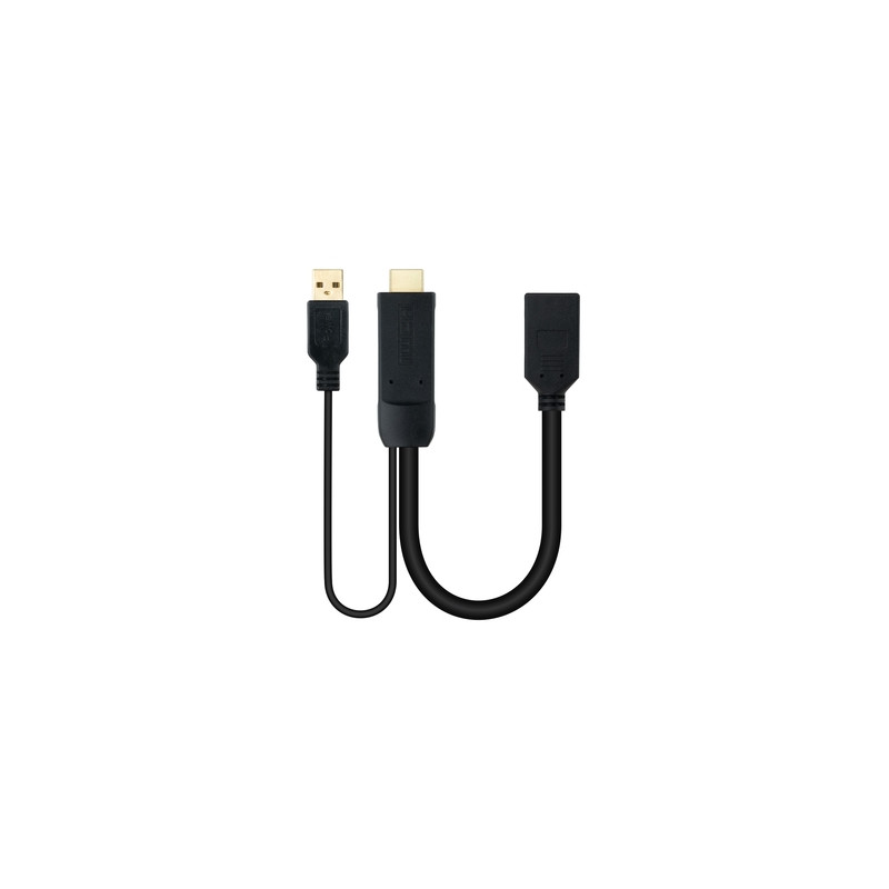 CONVERSOR HDMI A DISPLAYPORT, HDMI/M-DP/H 20CM NEG