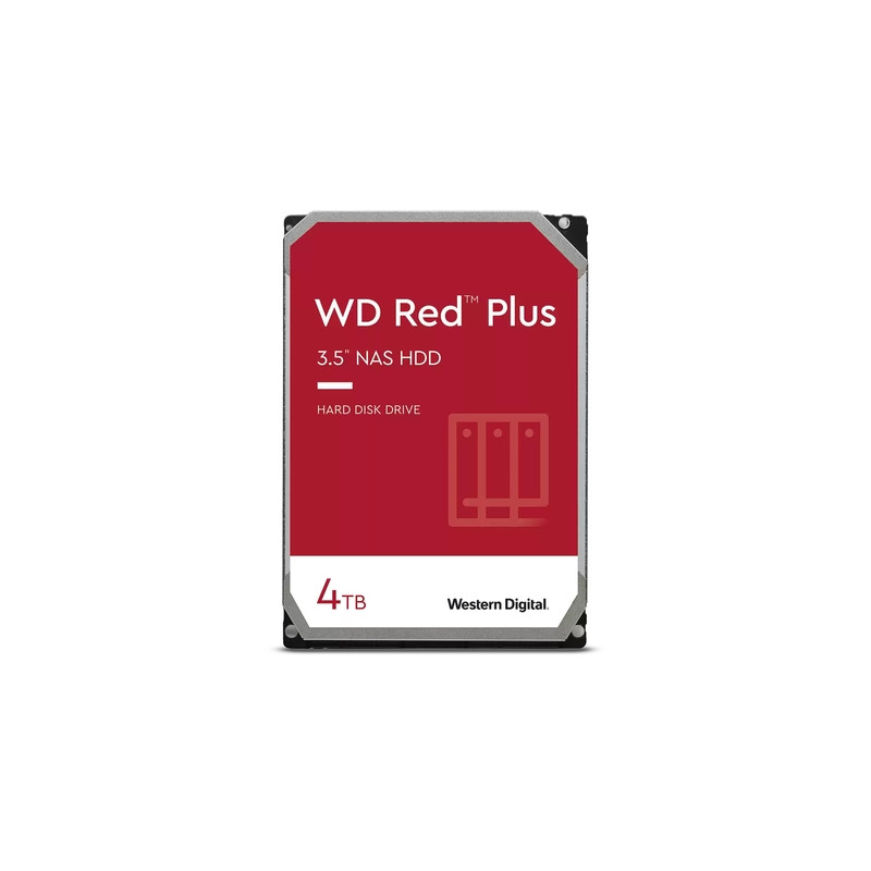 WD Red Plus NAS WD40EFPX - Disco duro - 4TB - interno - 3.5" - SATA 6GB/s - búfer: 256 MB - 5400 rpm