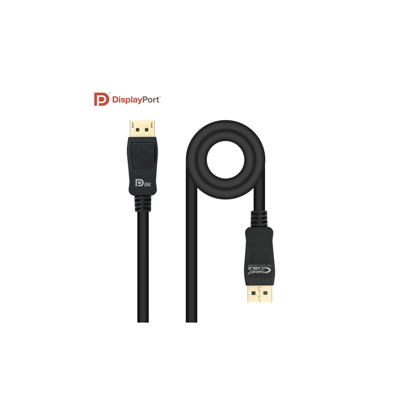 Nanocable - Cable Displayport 1.4 Certificado VESA DP/M-DP/M - 1.5 M