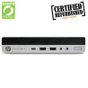 HP EliteDesk 800 G3 Mini - Intel Core i5-7500T - 8GB - 256GB SSD - 2 x DP - USB-C - Windows 10 Pro - Certified Refurbished