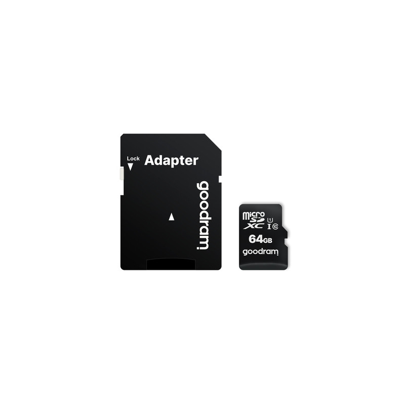 Goodram MicroSD - 64GB - Incluye adaptador a SD - CL 10 UHS I