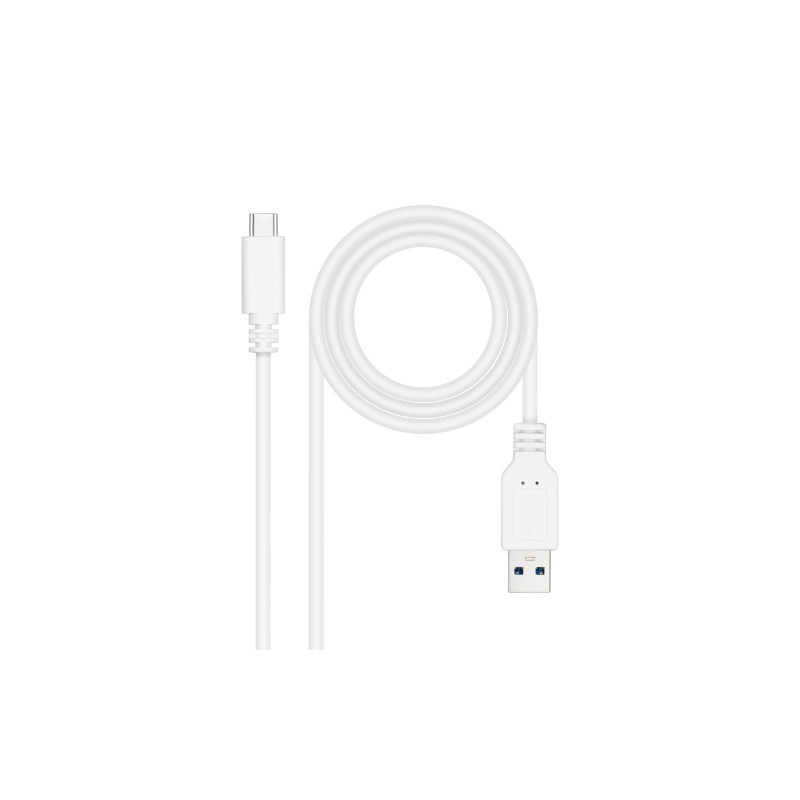 CABLE USB 3.1 GEN2 10GBPS 3A USB-C/M-A/M BLAN 1.0M