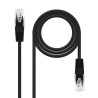 Nanocable - Cable red latiguillo cat.6 utp awg24 negro 30 cm