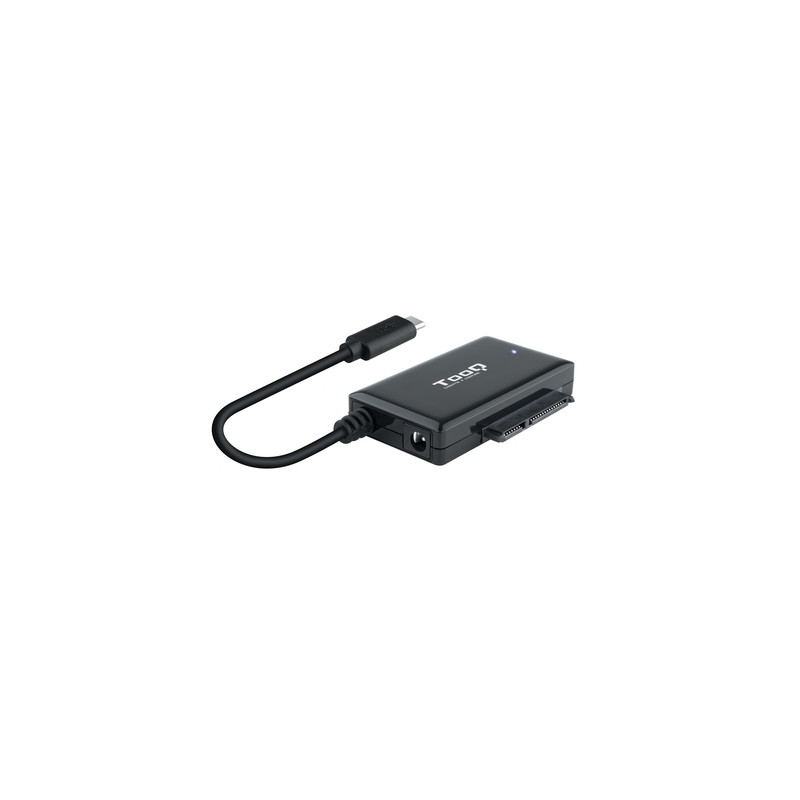 Tooq - Adaptador USB 3.0 USB-C a SATA para discos duros de 2.5" y 3.5" con alimentador