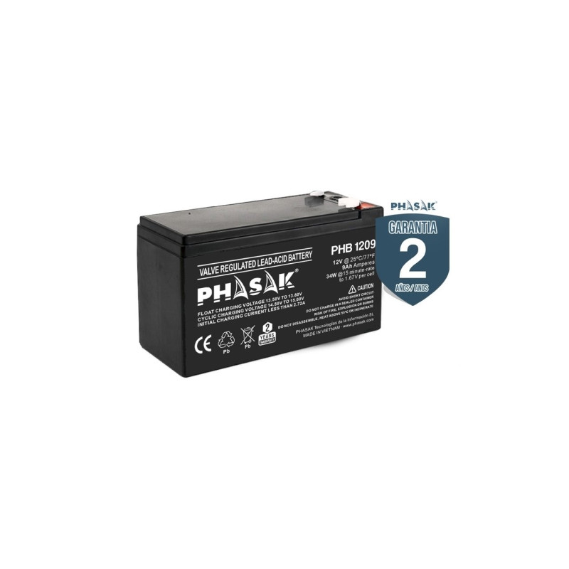 Bateria Phasak 12V 9Ah