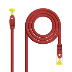 Nanocable - Cable red latiguillo lszh cat.6a sftp awg26 rojo 30 cm